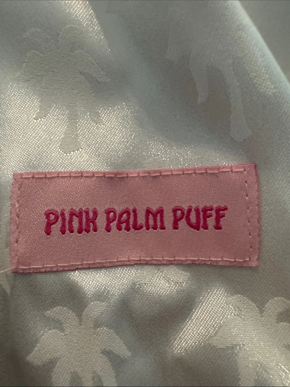 Pink Palm Puff Kids Slippers - Cozy Pink Palm Tree Design